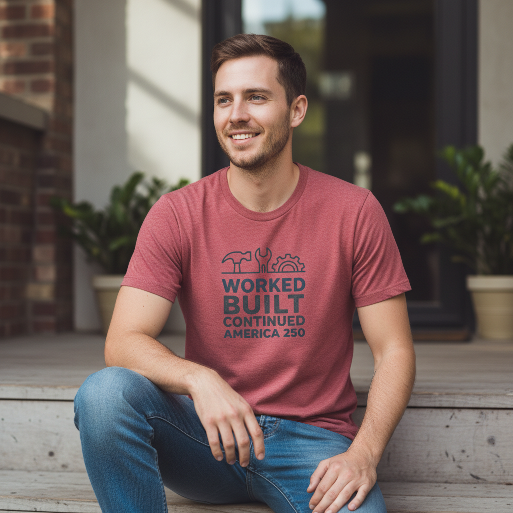 Hands That Built Tomorrow — America 250 Workline Tee