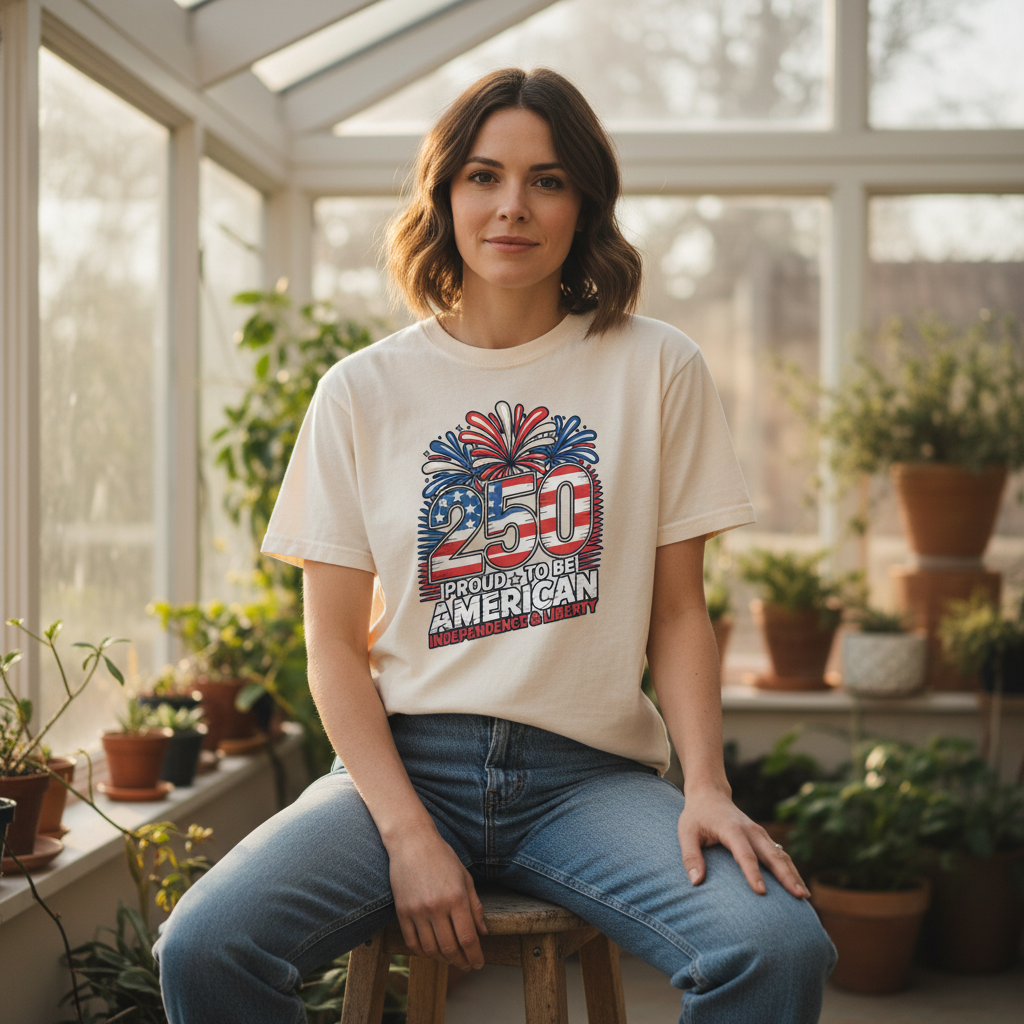 250 Proud to Be American — A Quarter Millennium of Independence, Freedom, and Enduring Liberty (1776–2026) T-Shirt