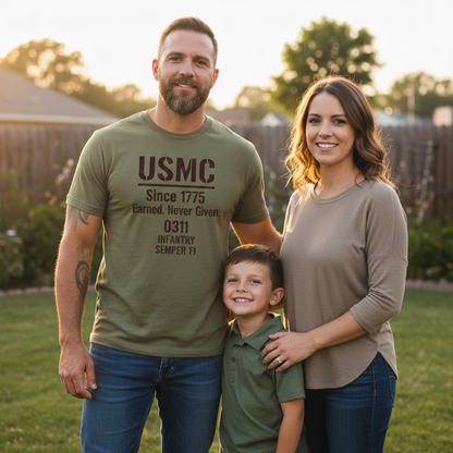 USMC "0311 Infantry" Semper Fi Tactical Military Tee