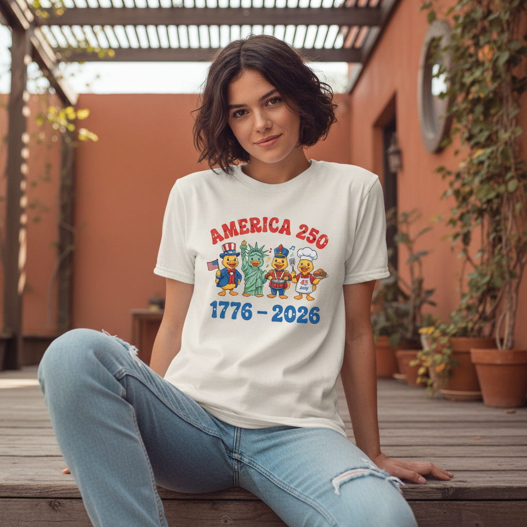 America 250 – Patriotic Duck Parade T-Shirt