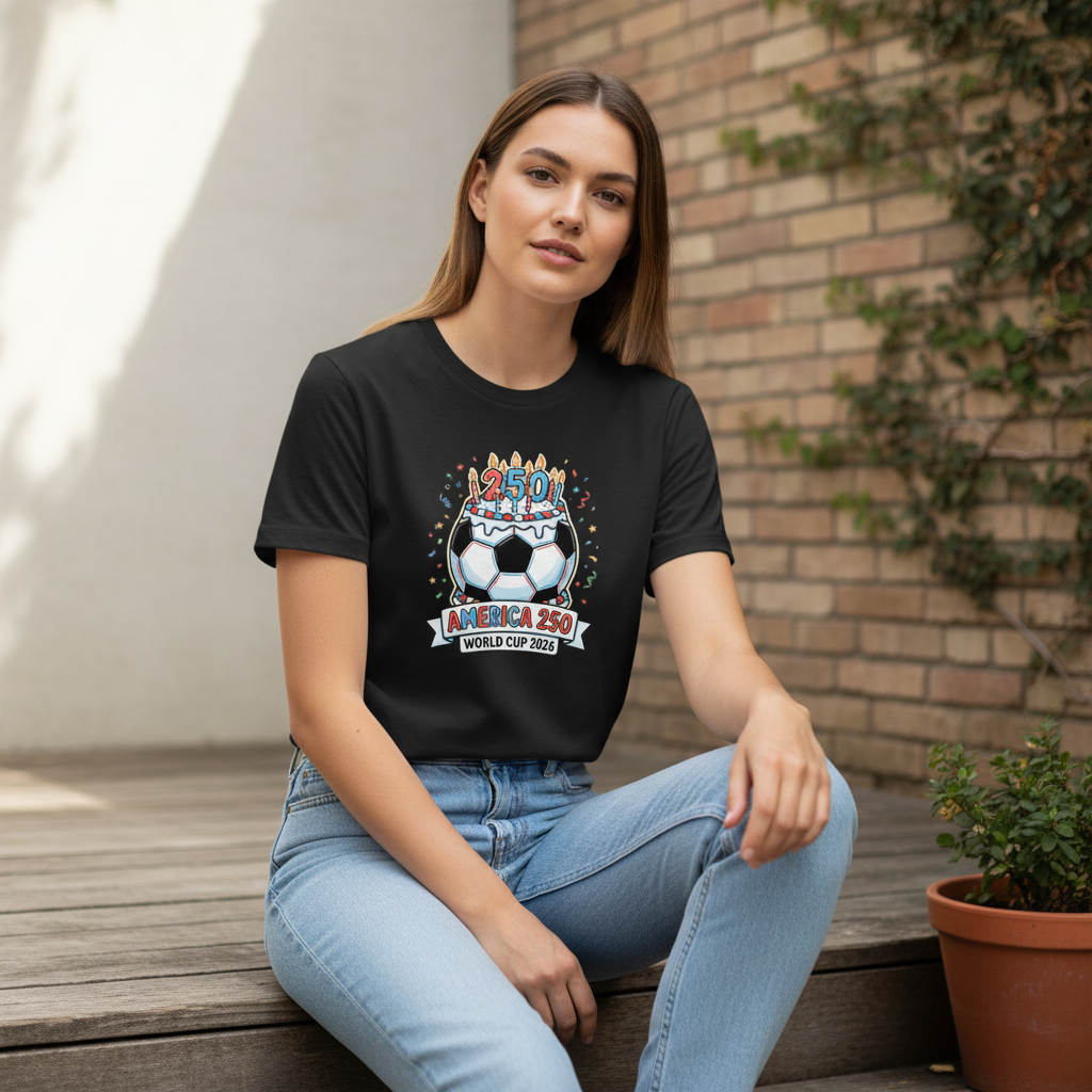 America 250 Birthday Celebration Soccer Tee – World Cup 2026