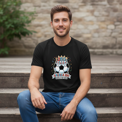 America 250 Birthday Celebration Soccer Tee – World Cup 2026