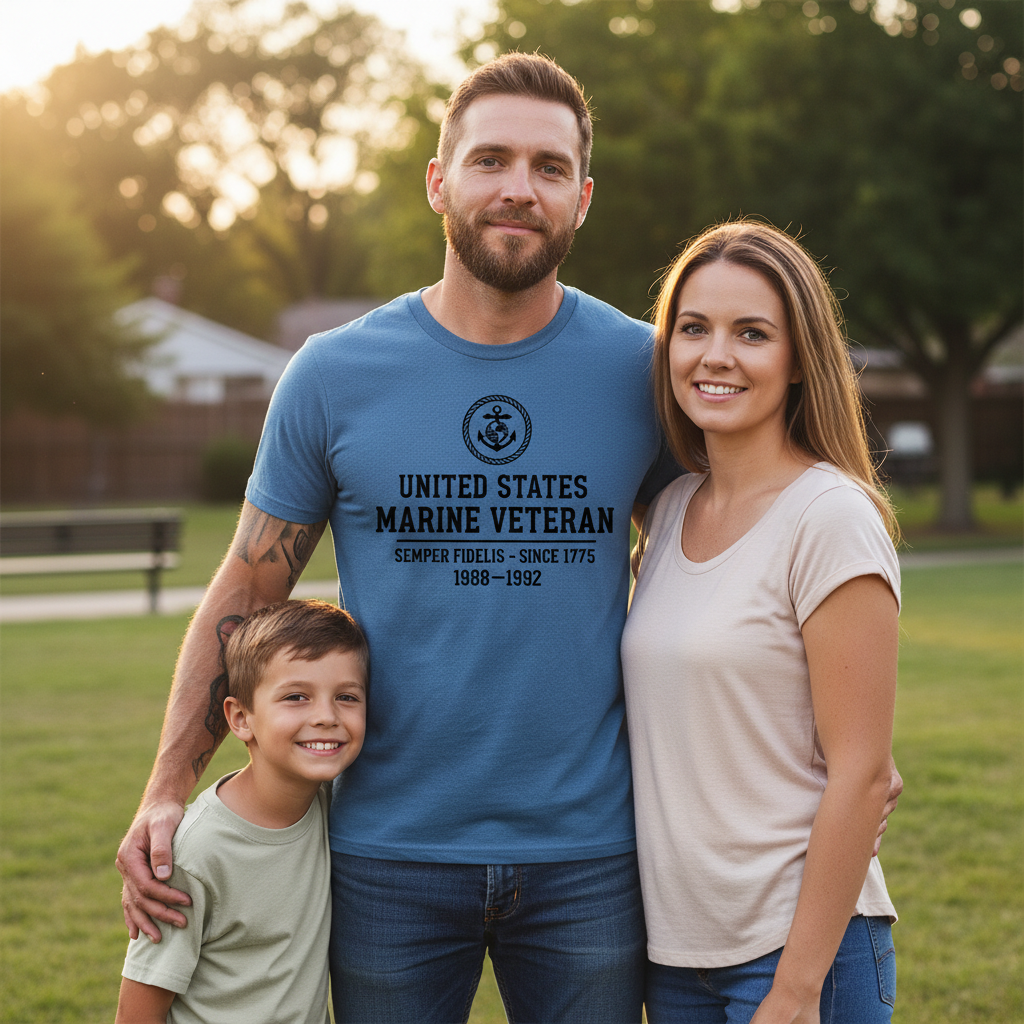 United States Marine Veteran T-Shirt - Semper Fidelis Since 1775 Tee