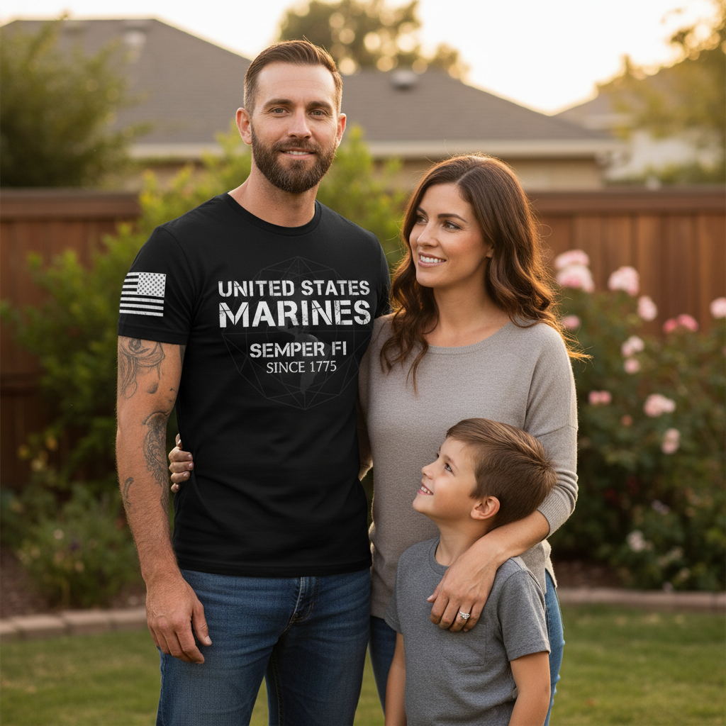 USMC "Honor, Courage, Commitment" Defined Veteran Tee