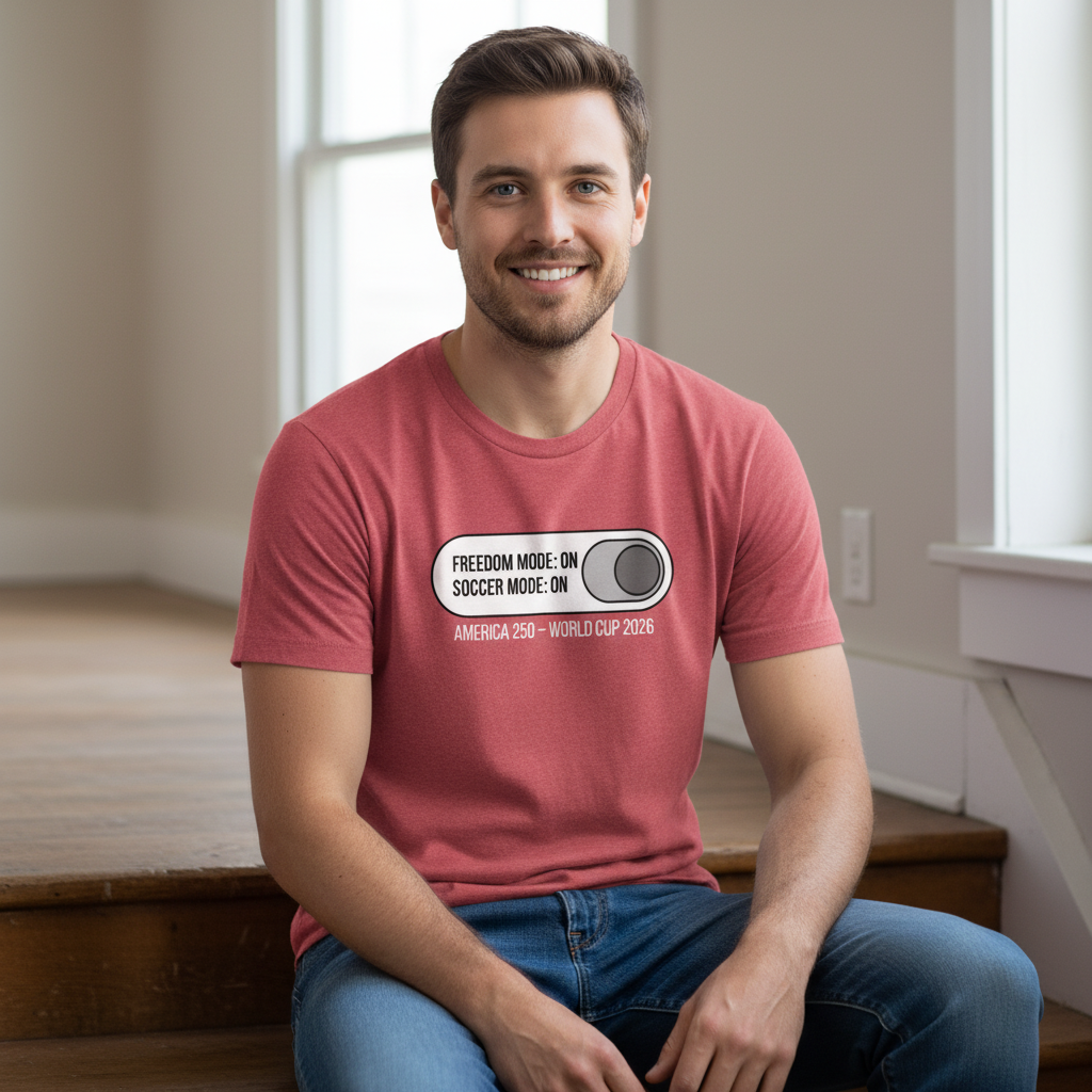 Freedom & Soccer Mode ON — America 250 World Cup Edition T-Shirt