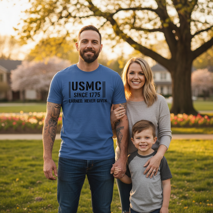 Official Style USMC Since 1775 Marines Men's Cotton T-Shirt