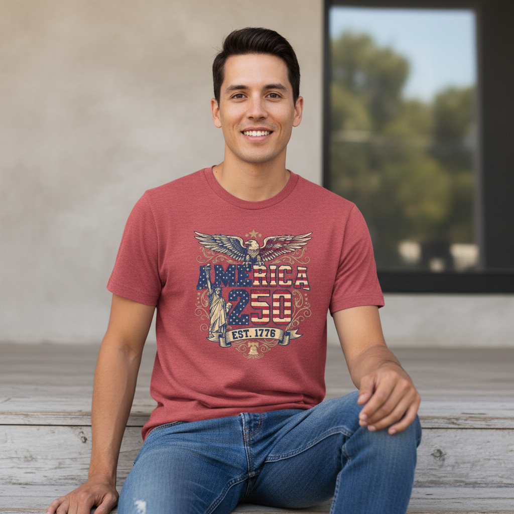 America 250 – Liberty & Eagle Crest T-Shirt