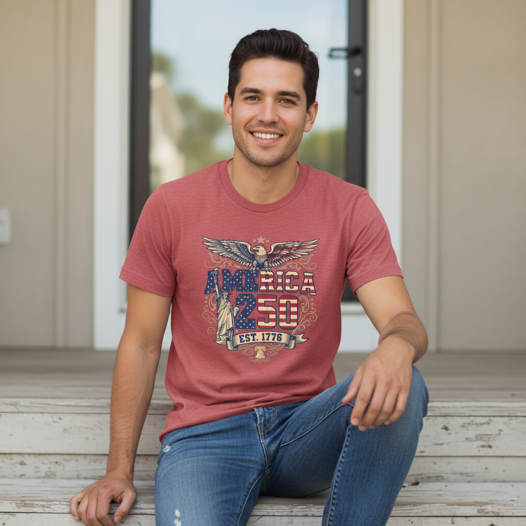 America 250 – Liberty & Eagle Crest T-Shirt