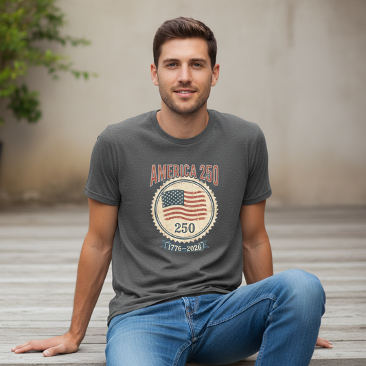 Vintage Stamp — America 250 Heritage Tee