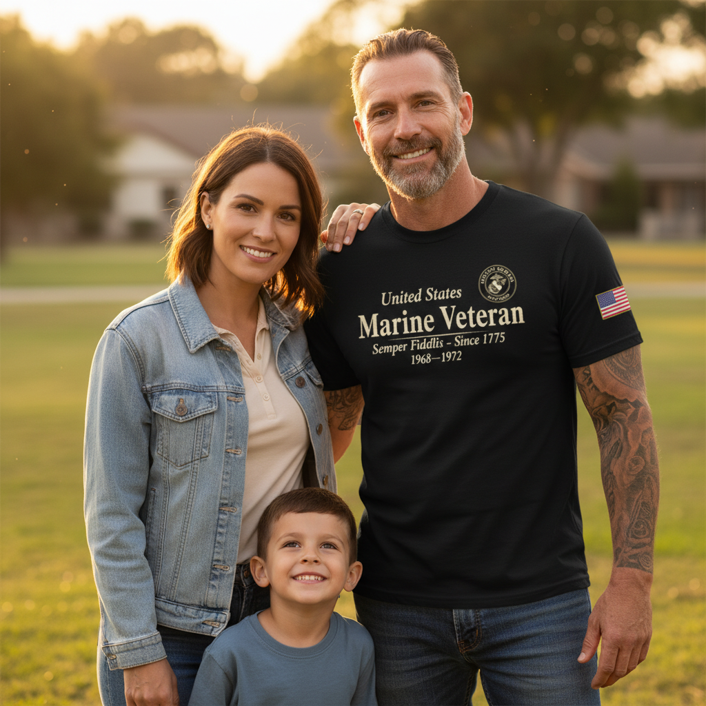 "Once a Marine, Always a Marine" Vietnam Veteran Salute Tee