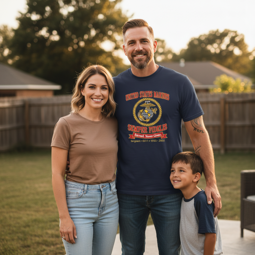 Custom USMC Sergeant 0311 Military Heritage Tee