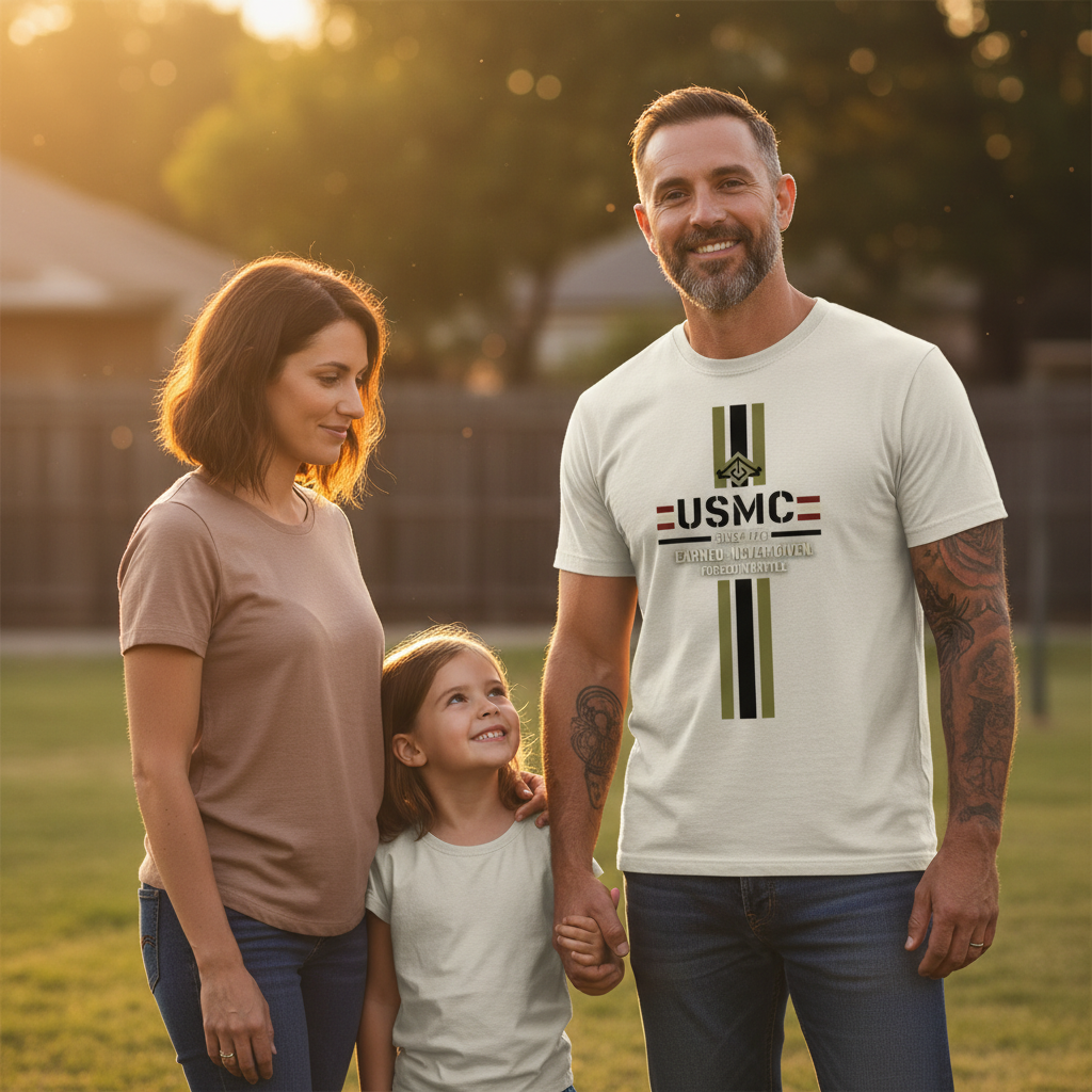 United States Marine Corps Vertical Stripe Shirt - Forged in Battle Apparel