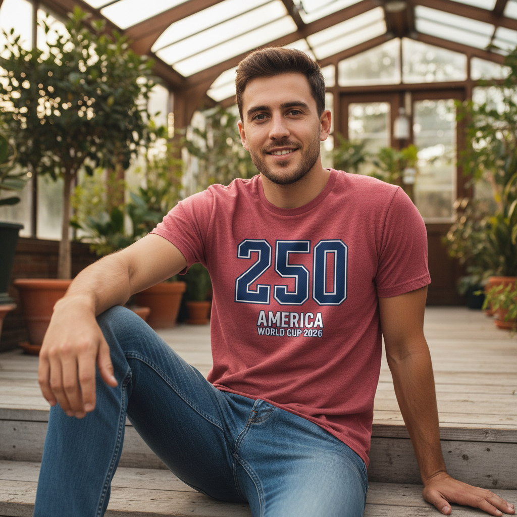 America 250 Varsity Number Tee – World Cup 2026 Special Edition