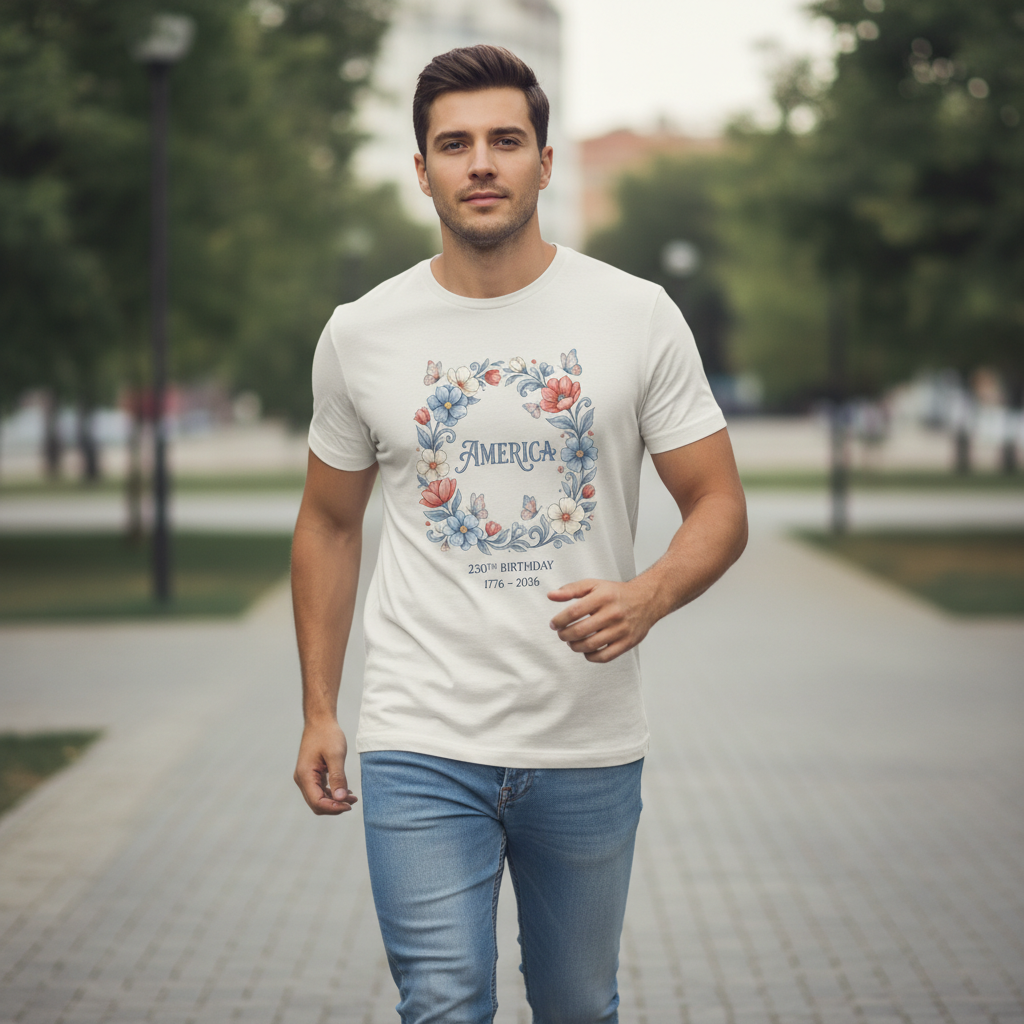 Floral Celebration — America 250 Heritage Tee