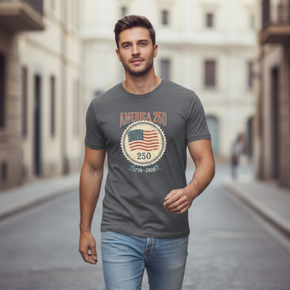 Vintage Stamp — America 250 Heritage Tee