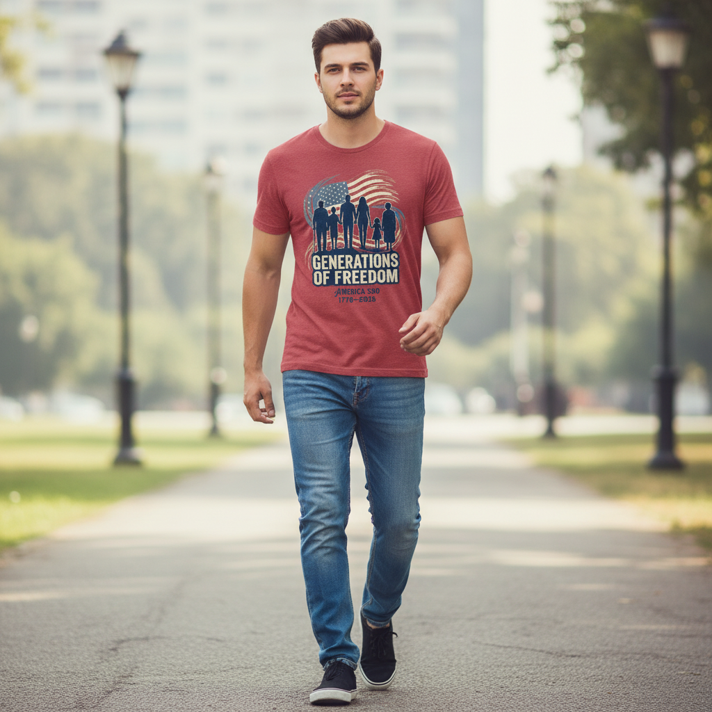 Generations of Freedom – America 250 Celebrating Family, Unity & Liberty (1776–2026) T-Shirt