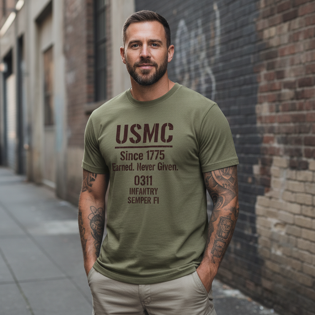 USMC "0311 Infantry" Semper Fi Tactical Military Tee