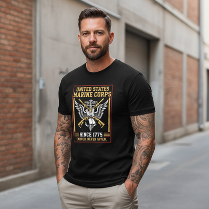 USMC "Earned Never Given" Since 1775 Vintage Graphic Tee