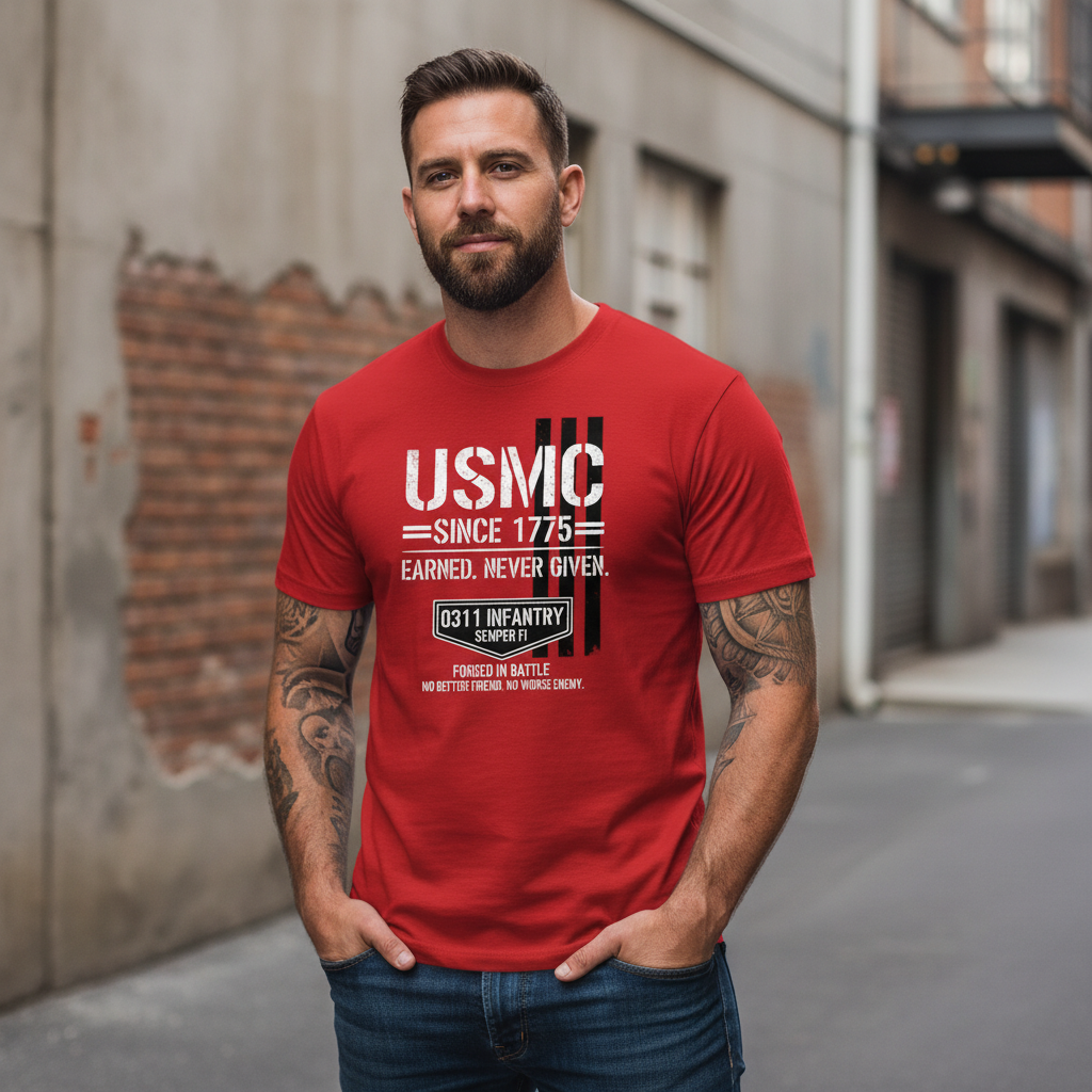 USMC "0311 Infantry" No Better Friend No Worse Enemy Tee