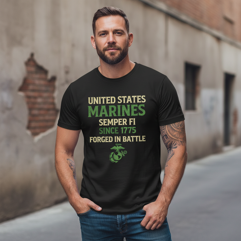 USMC "Semper Fi" Since 1775 Forged In Battle Tee