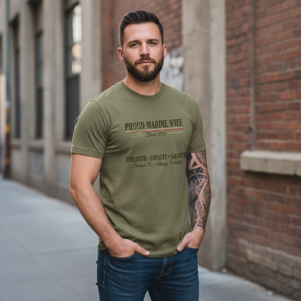 Proud Marine Wife "Since 1775" Strength & Loyalty Tee