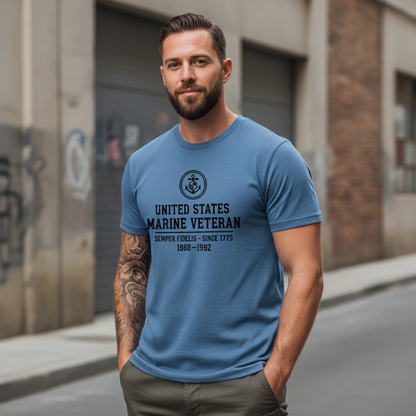 United States Marine Veteran T-Shirt - Semper Fidelis Since 1775 Tee
