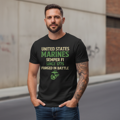 USMC "Semper Fi" Since 1775 Forged In Battle Tee