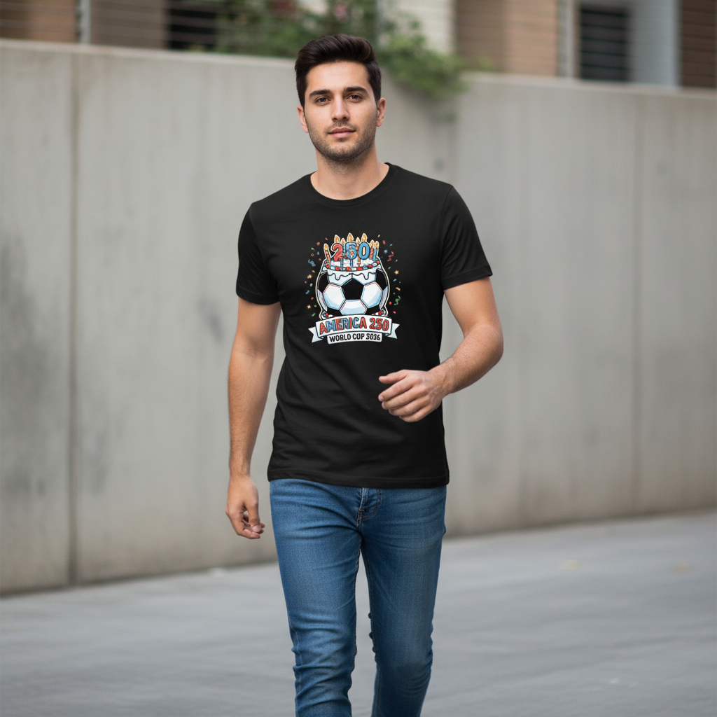 America 250 Birthday Celebration Soccer Tee – World Cup 2026