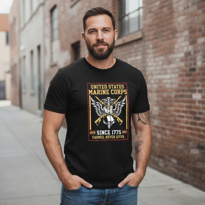 USMC "Earned Never Given" Since 1775 Vintage Graphic Tee
