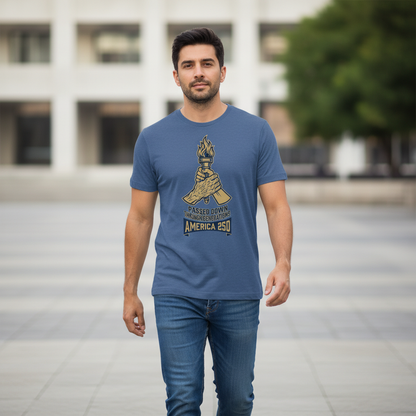 Passed Down Through Generations – America 250 Heritage Torch Commemorative Design T-Shirt
