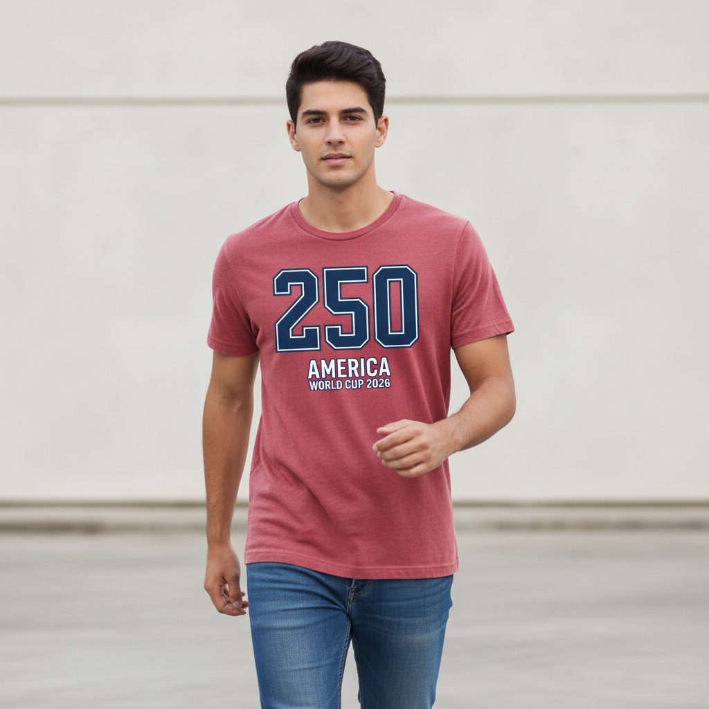 America 250 Varsity Number Tee – World Cup 2026 Special Edition