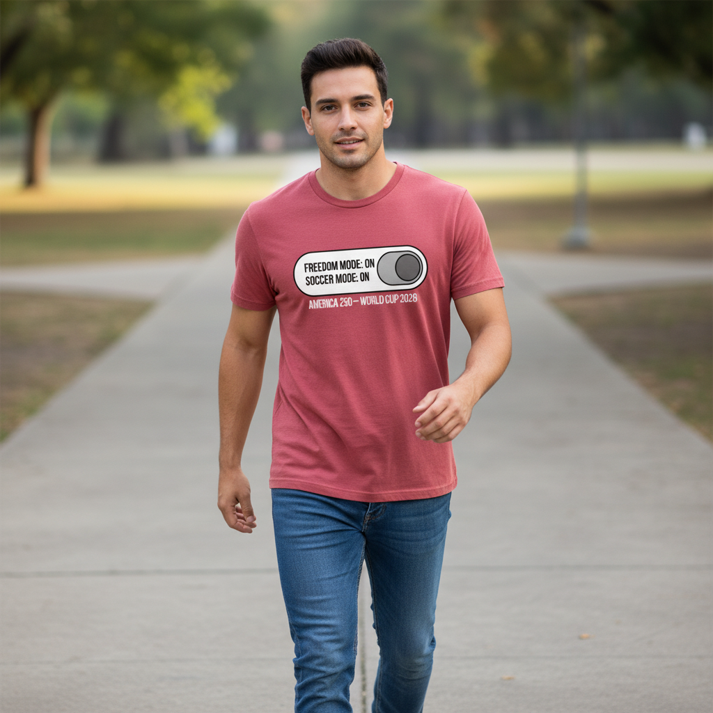 Freedom & Soccer Mode ON — America 250 World Cup Edition T-Shirt