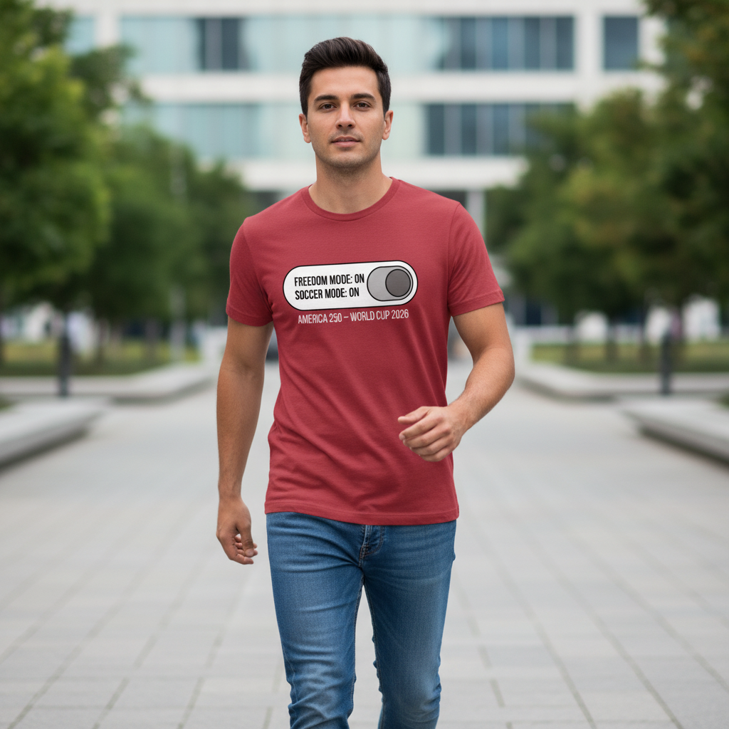 Freedom & Soccer Mode ON — America 250 World Cup Edition T-Shirt
