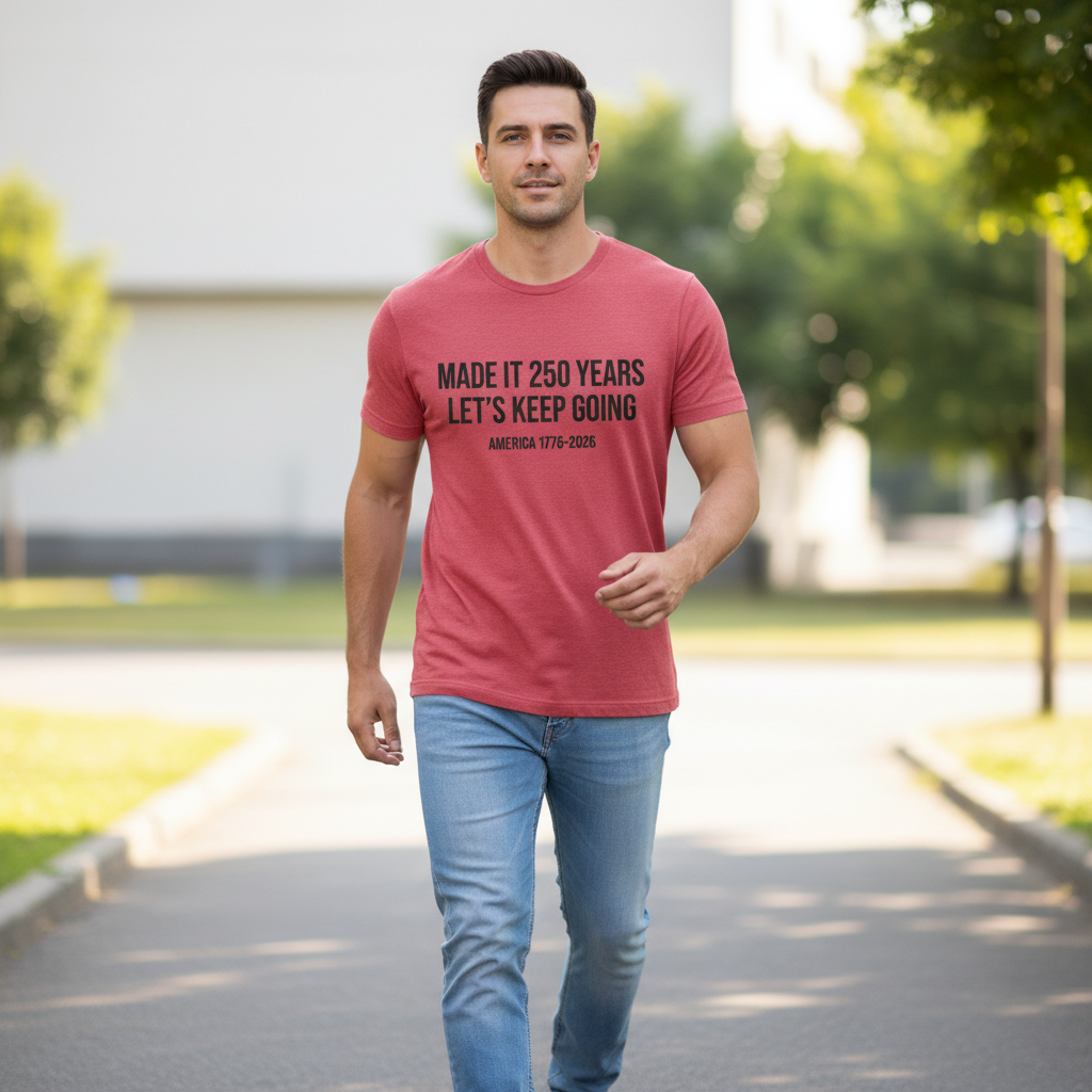 Made It 250 Years, Let’s Keep Going – America 250th Anniversary Patriotic T-Shirt (1776–2026)