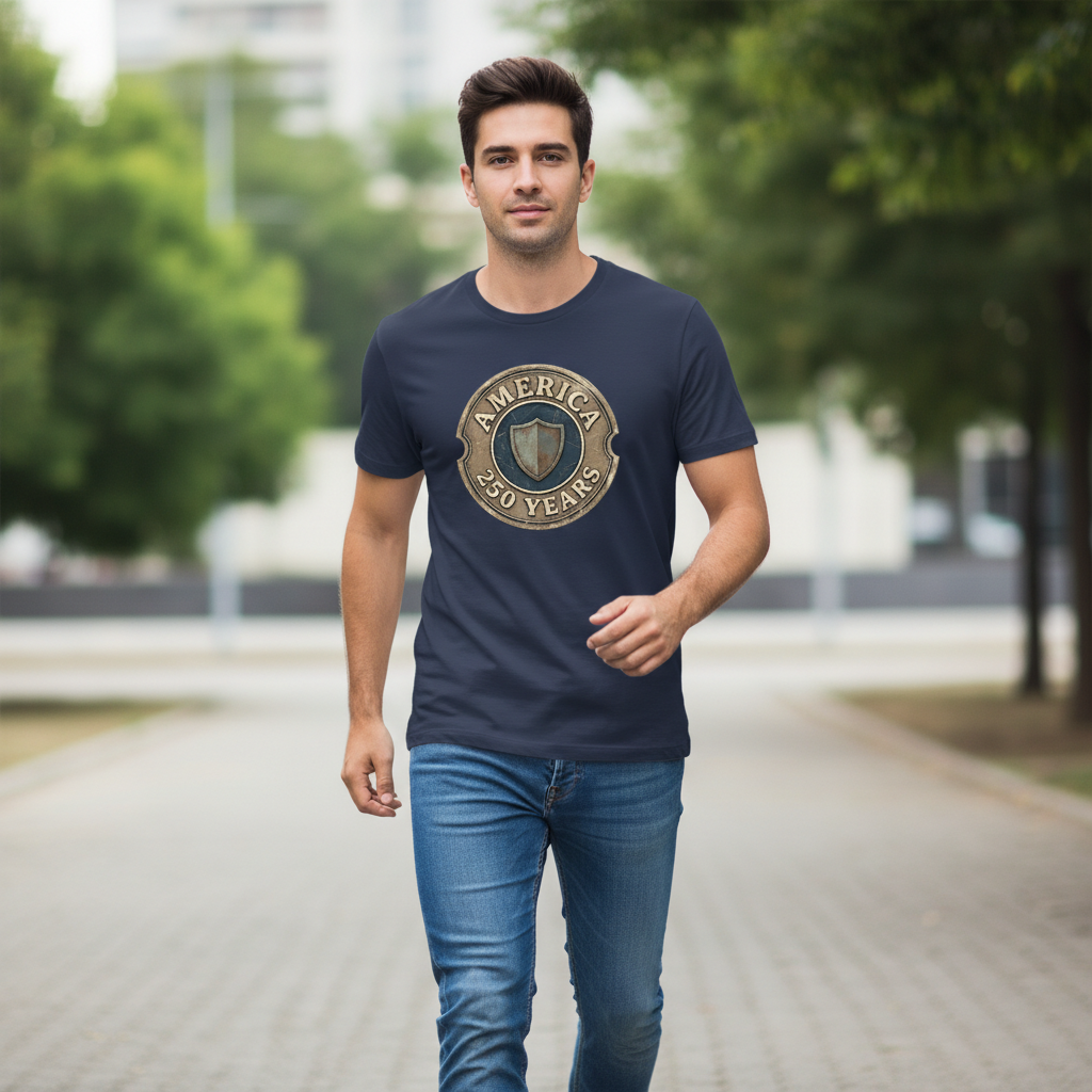 The Shield of 250 Years — America Heritage Tee