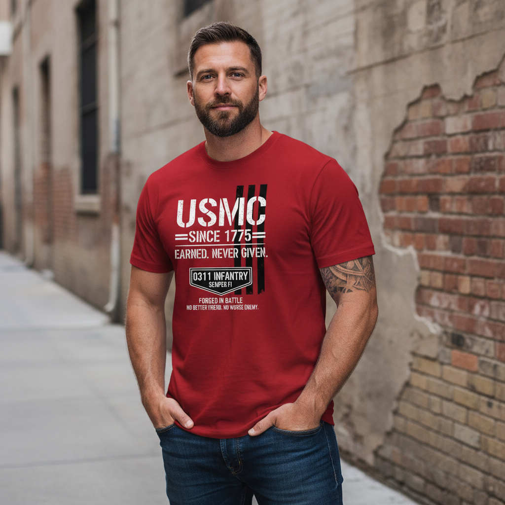 USMC "0311 Infantry" No Better Friend No Worse Enemy Tee