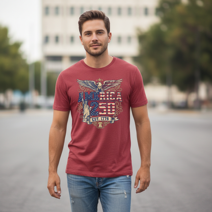 America 250 – Liberty & Eagle Crest T-Shirt