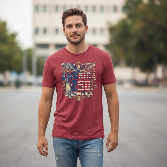 America 250 – Liberty & Eagle Crest T-Shirt