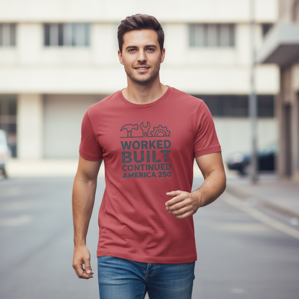 Hands That Built Tomorrow — America 250 Workline Tee