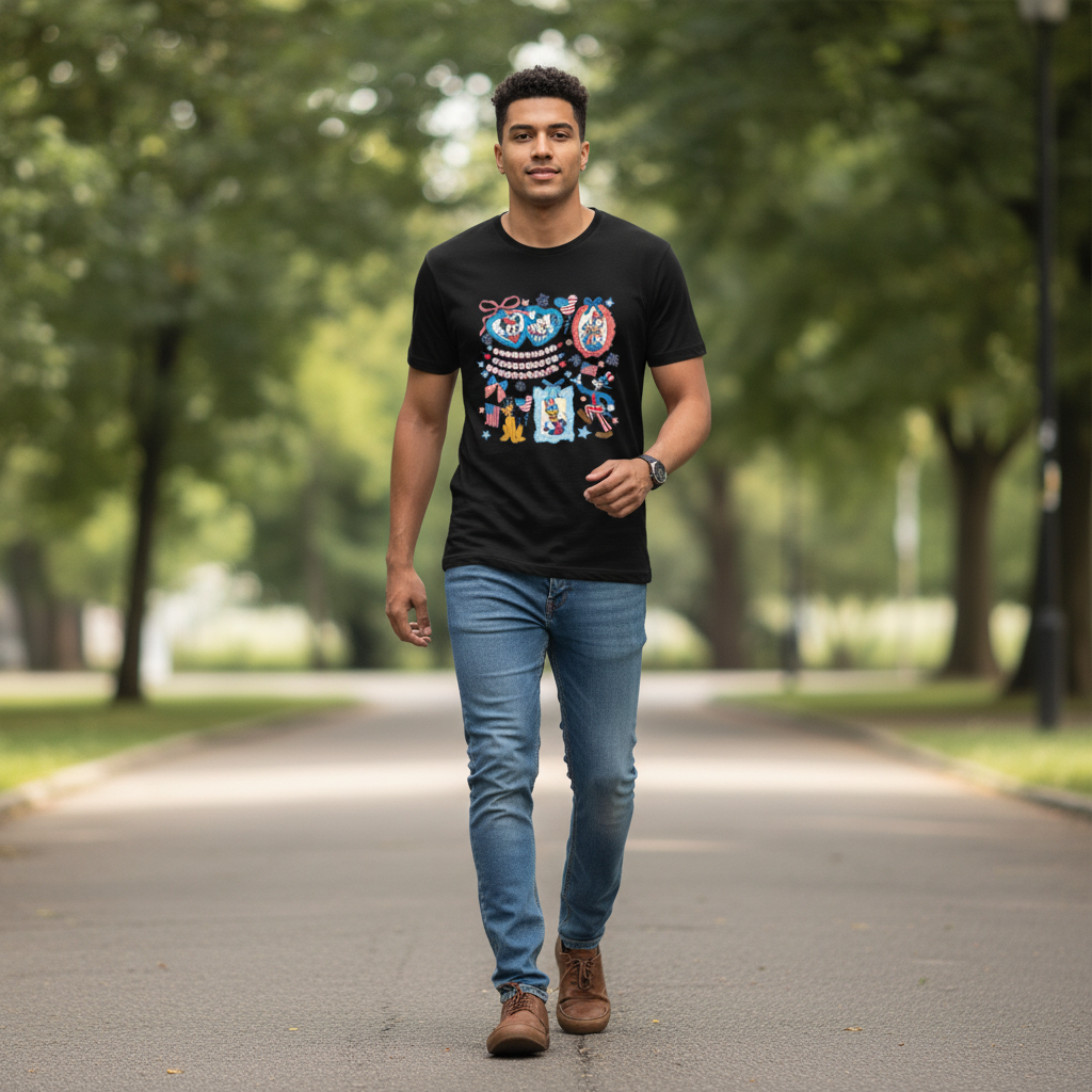 America 250 – Patriotic Cartoon Celebration T-Shirt