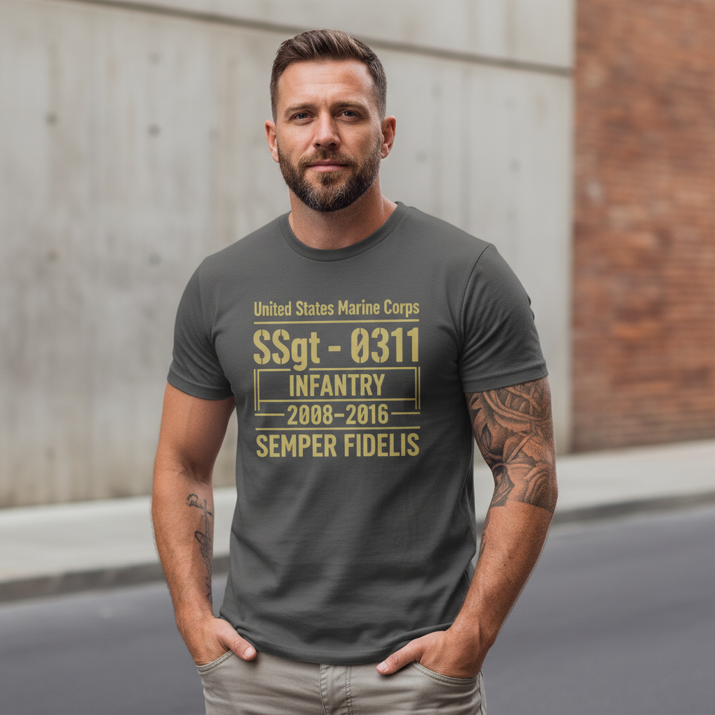 United States Marine Corps Staff Sergeant 0311 Infantry Veteran Shirt