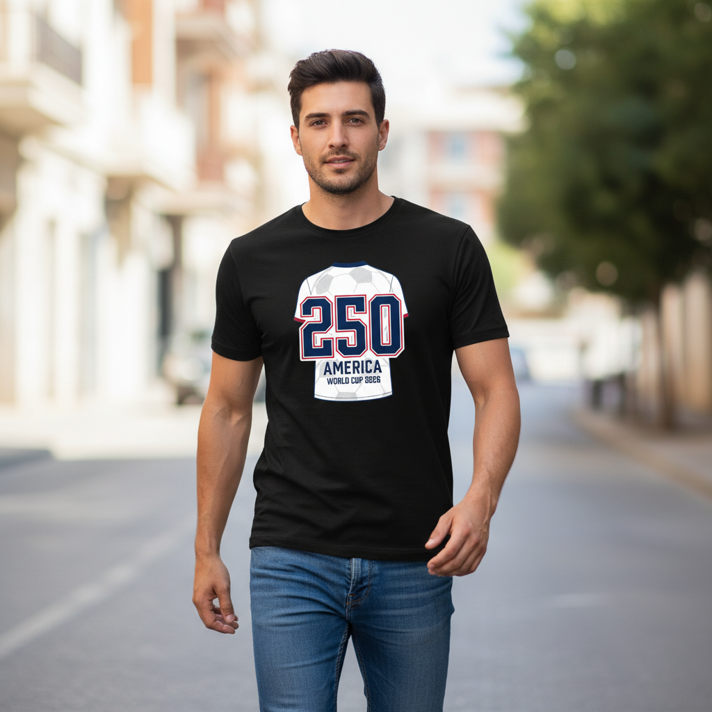 America 250 Jersey Tribute Tee – World Cup 2026 Edition