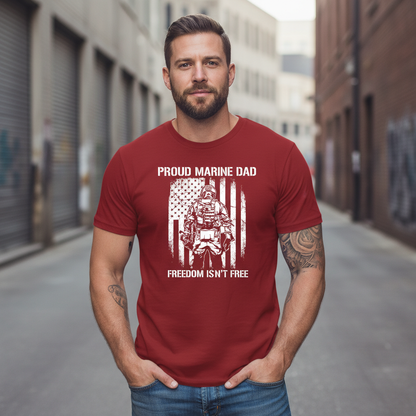 "I Wear Red On Fridays For My Son" Proud Marine Dad Tee