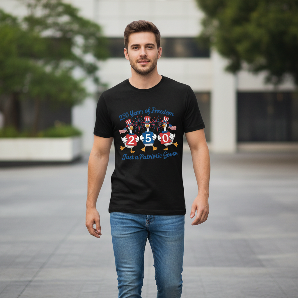 America 250 – Patriotic Goose Parade T-Shirt