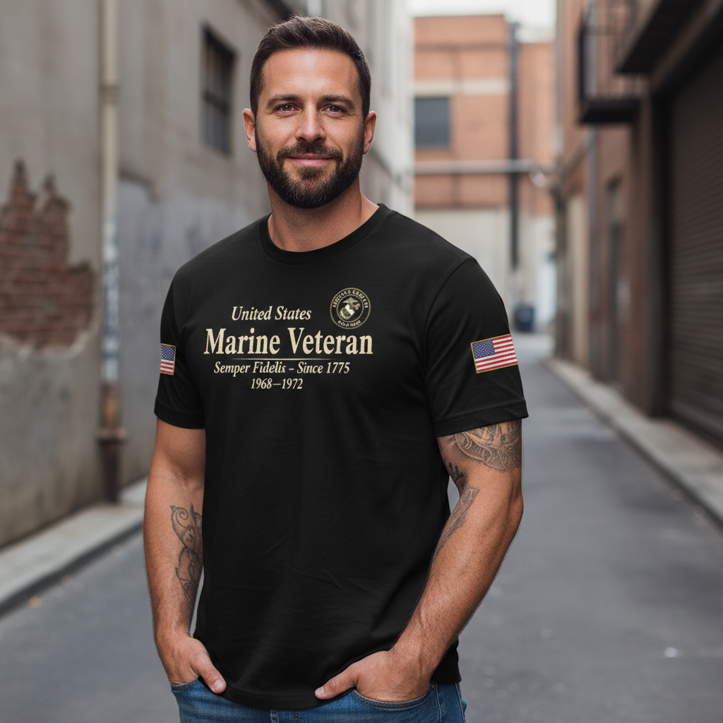 "Once a Marine, Always a Marine" Vietnam Veteran Salute Tee