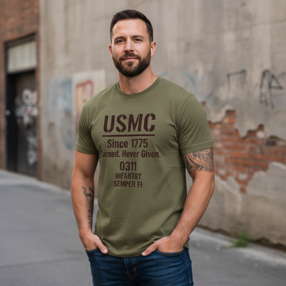USMC "0311 Infantry" Semper Fi Tactical Military Tee