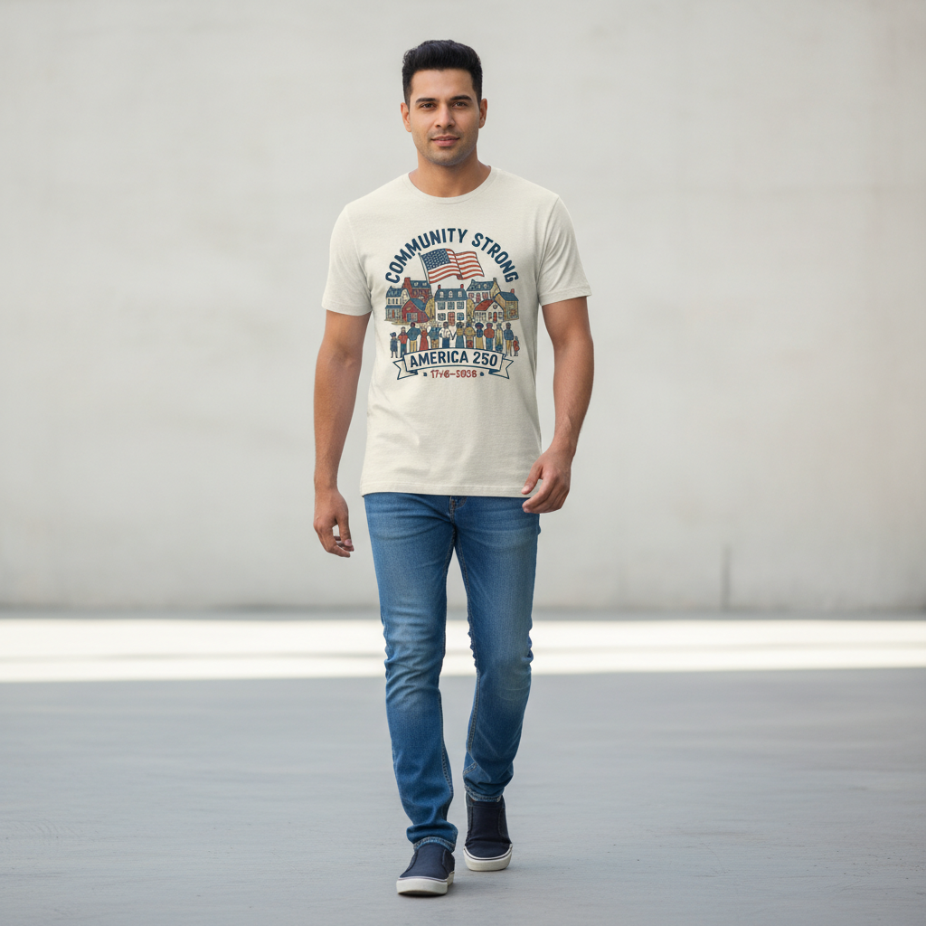 Community Strong – America 250 Celebrating Unity, Families and Local Heritage T-Shirt