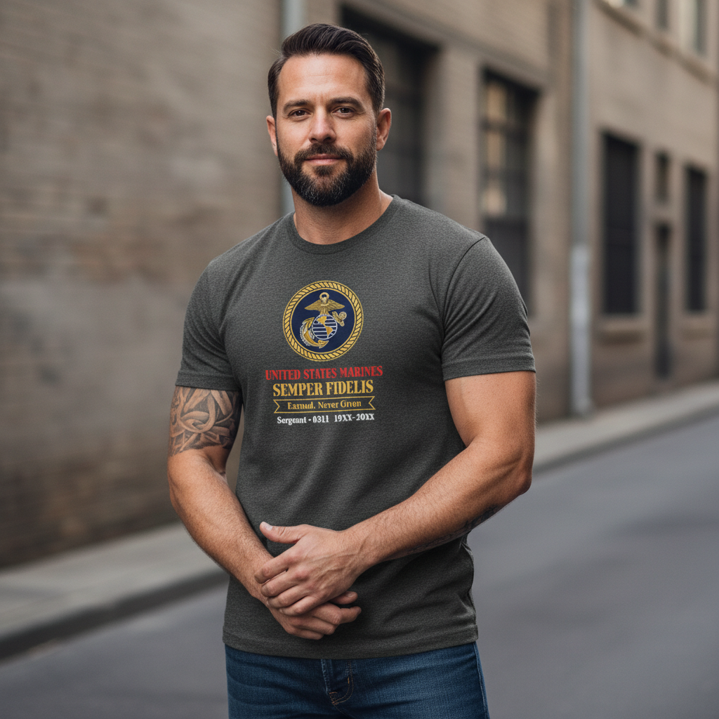 Personalized Marine Corps Years of Service Tee
