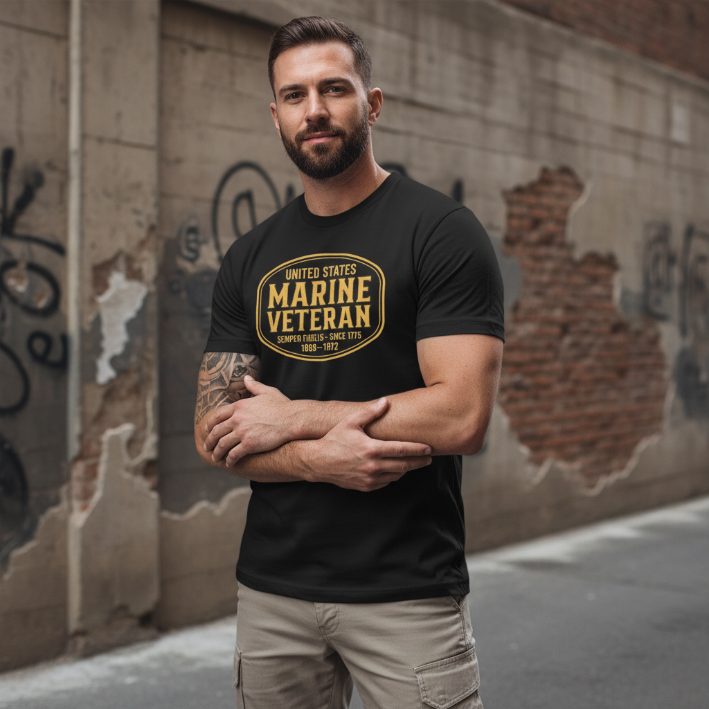 "Once a Marine, Always a Marine" Vietnam Veteran Era Tee