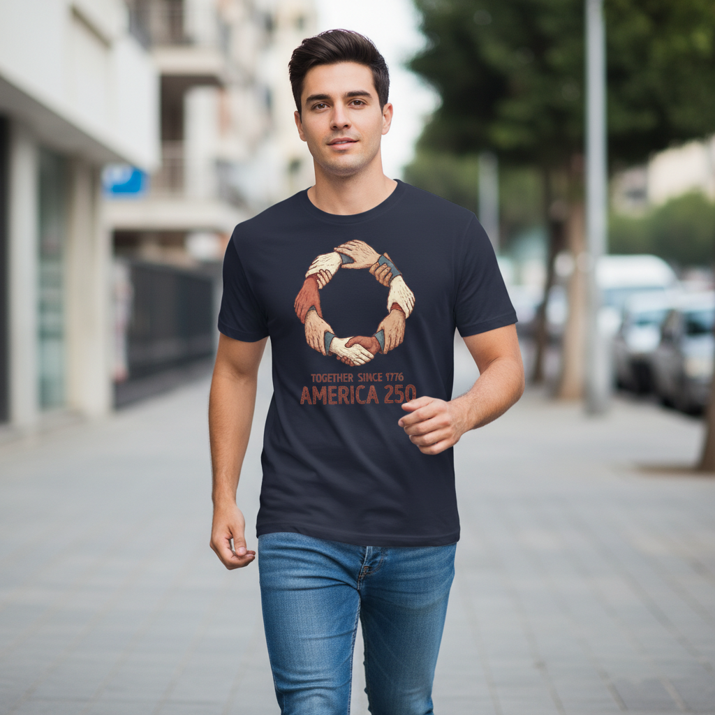 Together Since 1776 – America 250 United Hands of Freedom T-Shirt